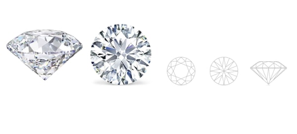 diamant skåret til sin ikoniske brilliant form