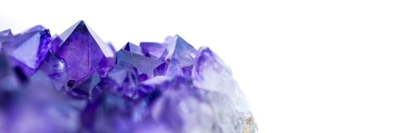 rå ametyst krystal druse banner