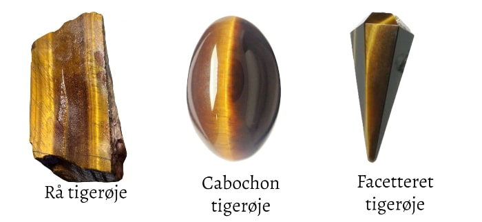 billede af tre tigerøje sten