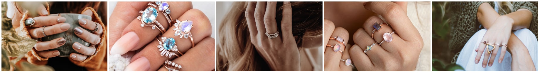 miks og match styling af ringe til kvinder