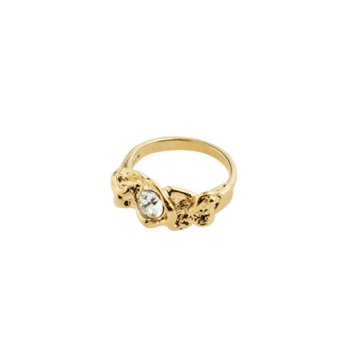 Pilgrim Belief Organic Shaped - 14 karat guldbelagt krystal ring