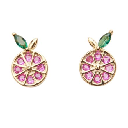Pico Grapefruit Crystal Stud
