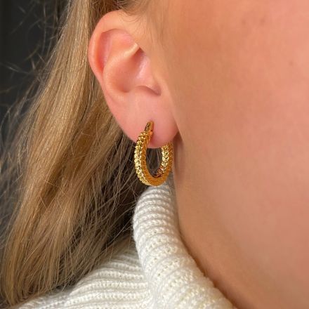 Pico Korn Hoops Goldplated