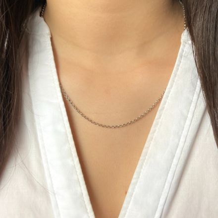 Carrie Taylor 45cm Italian Rolo Silver Necklace 2mm