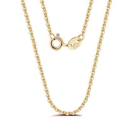 Carrie Taylor 45cm Italian Cable Chain 18K Gold Plated Necklace 1mm
