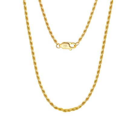 Carrie Taylor 45cm 18K Gold Plated Rope Chain Necklace 1.2mm CTJ54