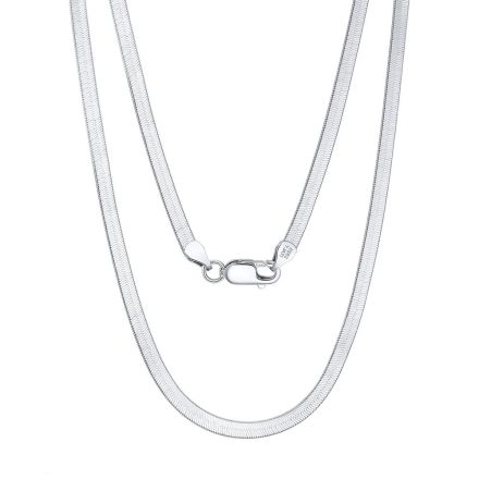 Carrie Taylor 45cm Herringbone Silver Necklace 3mm CTJ55