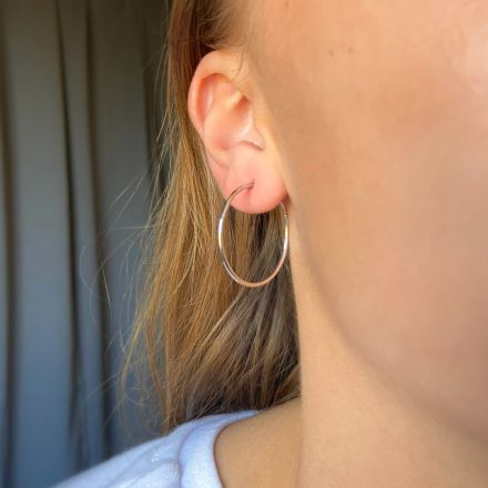 Carrie Taylor 22mm Classic Silver Hoops