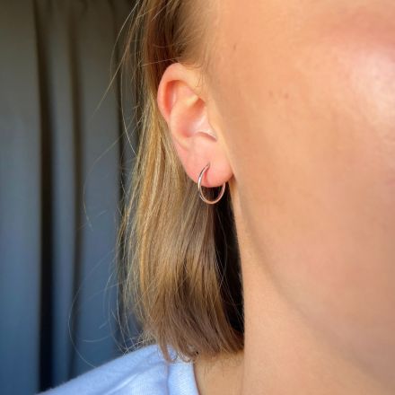 Carrie Taylor 12mm Classic Silver Mini Hoops CTJ60
