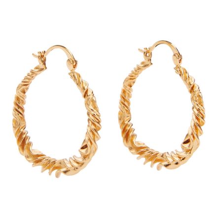 Pico Ocean Grande Goldplated Brass Hoops