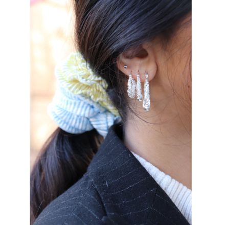 Pico Ocean Grande Silverplated Brass Hoops