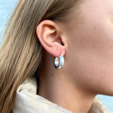 Pico Amanda X Hoops Silverplated