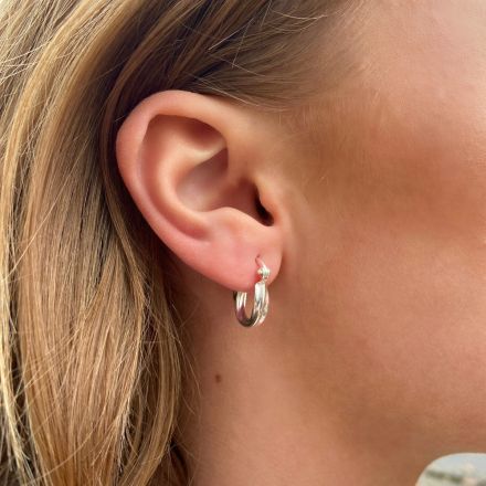 Pico Xemia Hoops Silverplated