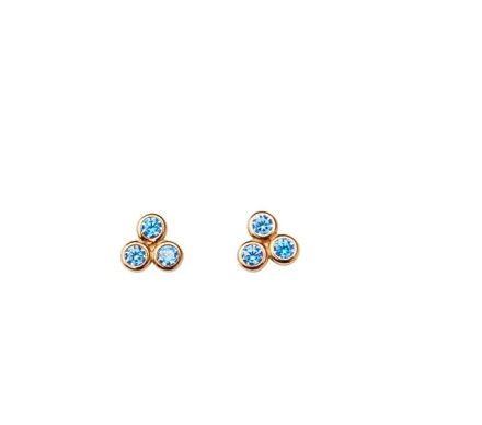 Pico Reign Crystal Studs Blue